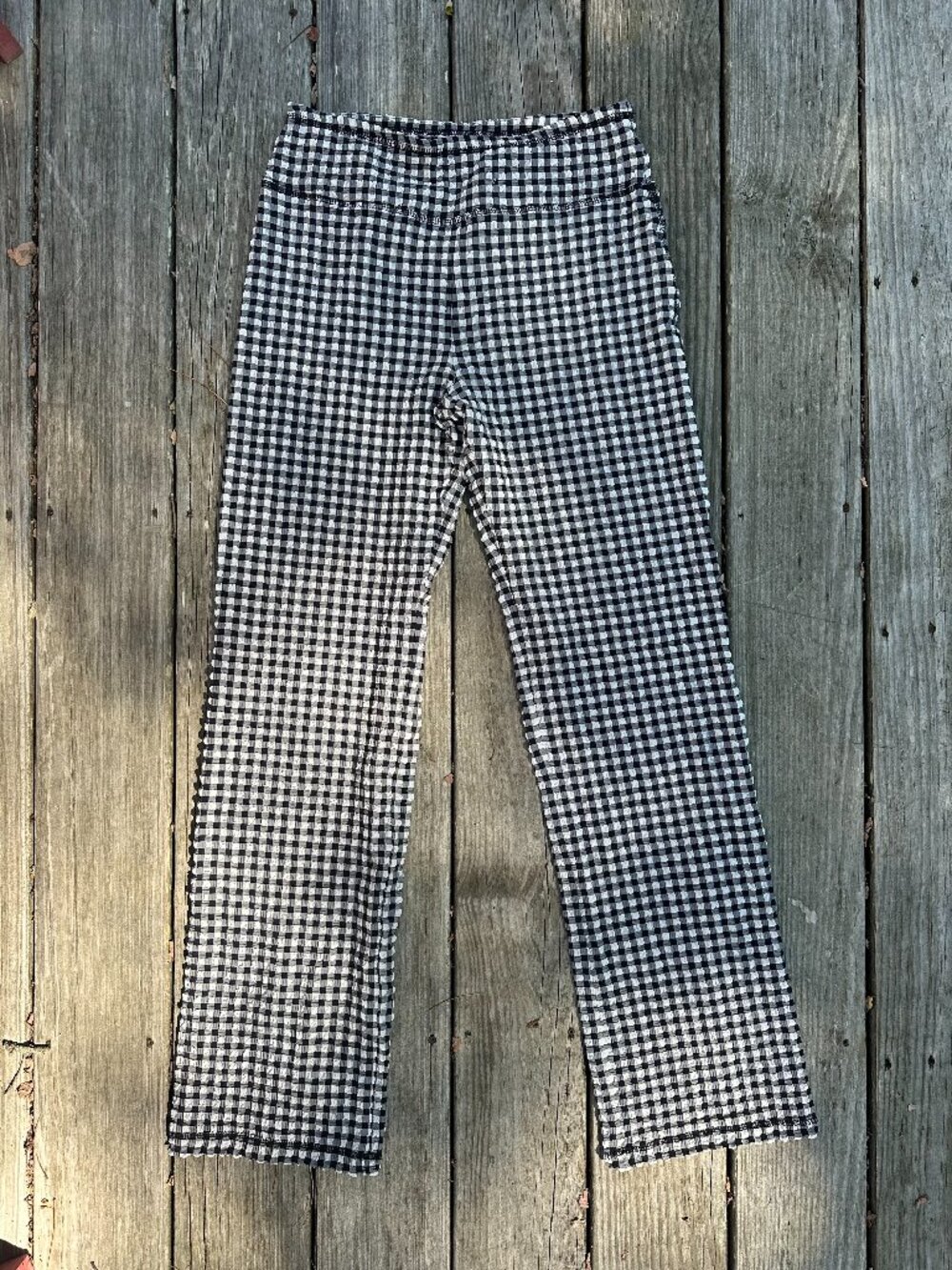 Stretch Pants Black Gingham Size M | Fashion Brand Company